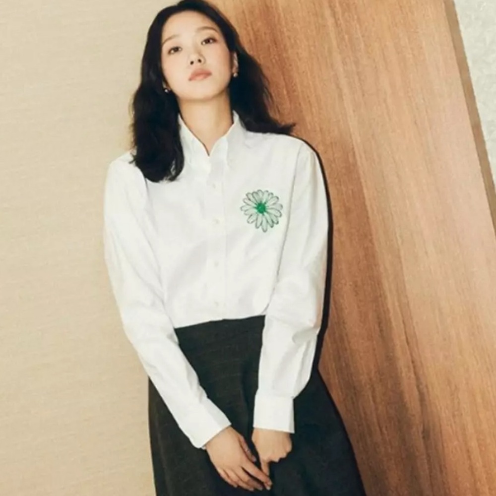 MARDI MERCREDI - Oxford Shirt - White Green